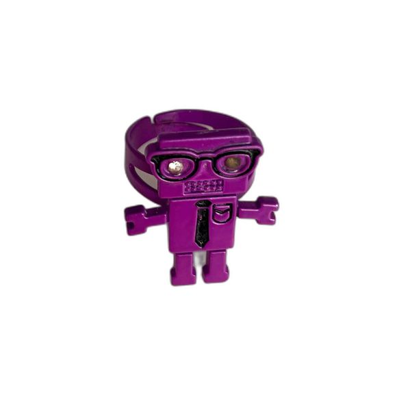 Vintage Purple Nerd Robot Adjustable Ring - Picture 2 of 7